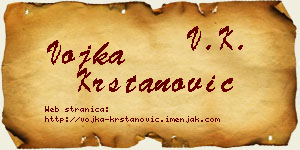 Vojka Krstanović vizit kartica